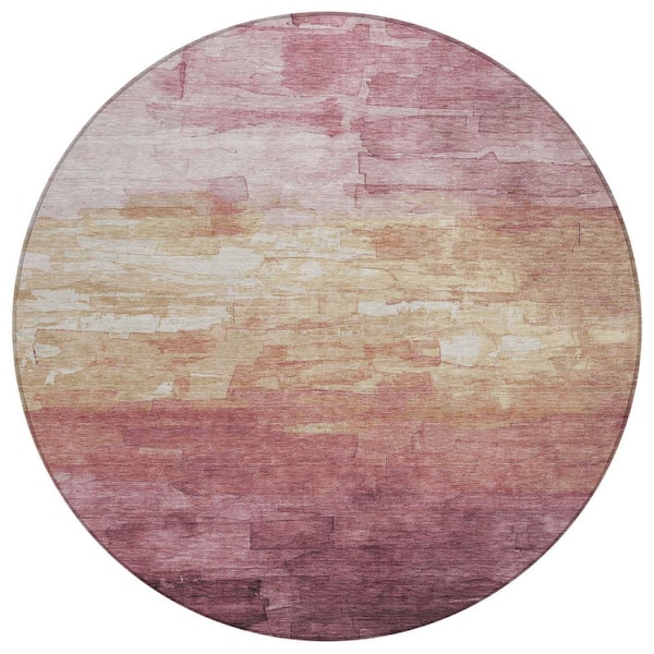 Addison Rugs Chantille Machine Washable Indoor/Outdoor Abstract ACN1470 Mauve 8 ft. x 8 ft. Area Rug