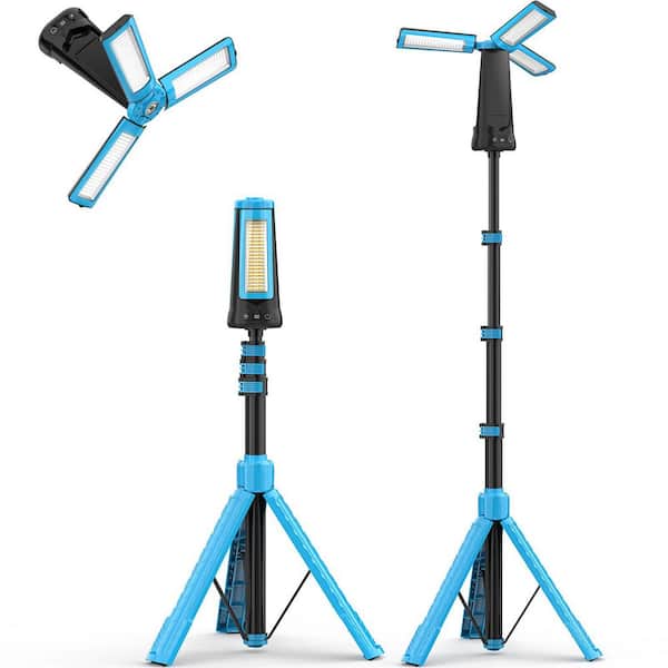 3.7V 5500 Lumen LED Work Light with Stand, Blue