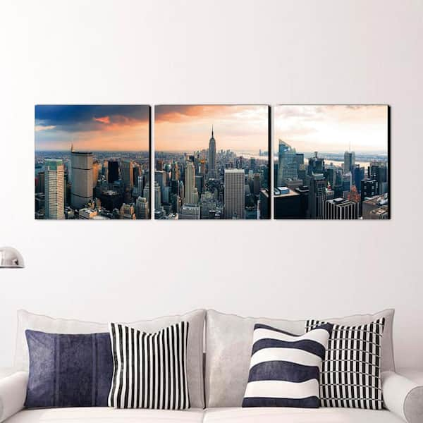 Furinno 16 in. x 48 in. "Empire State City View" Printed Wall Art