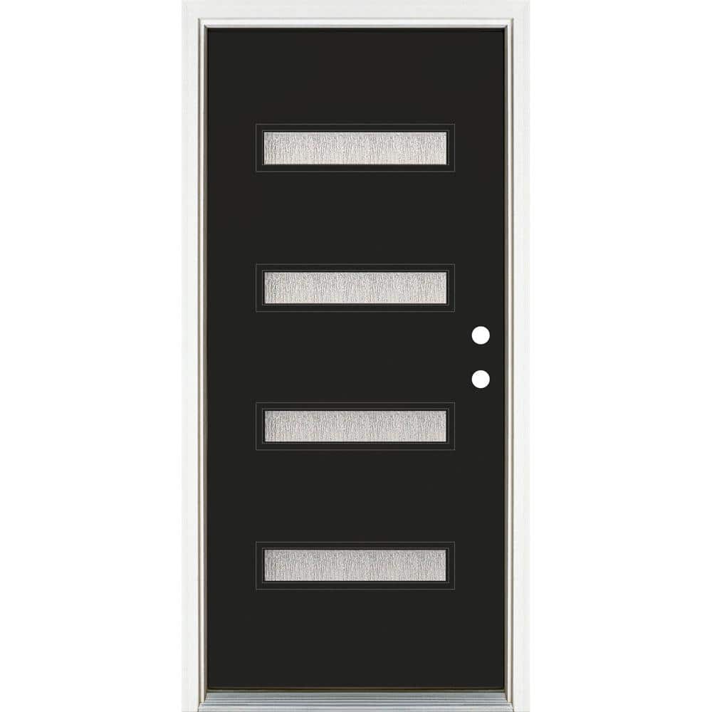 MP Doors 36 in. x 80 in. Left-Hand Inswing 4 Lite Water Wave