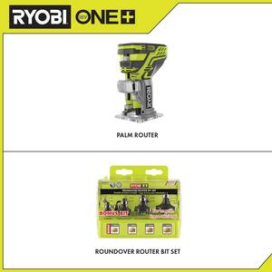 ONE+ 18V Cordless Fixed Base Trim Router with Roundover Router Bit Set (4-Piece)