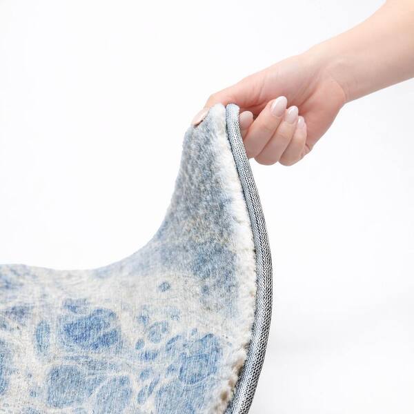 Dream Shag Premium Machine Washable Abstract ADS682 Aloe 5 ft. x 7 ft. 6 in. Area Rug