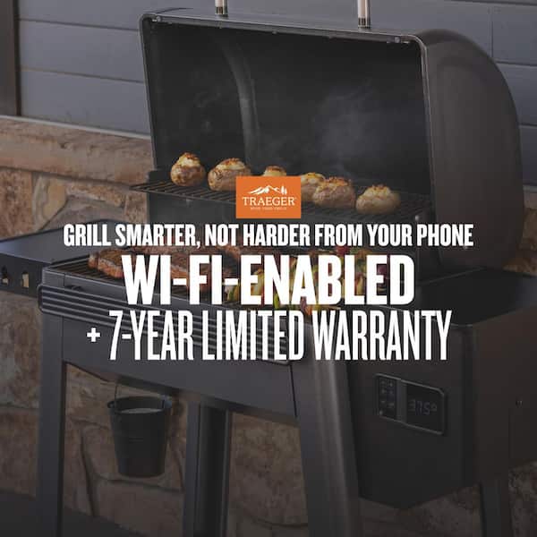 Westwood XL BBQ Wi-Fi Wood Pellet Grill and Smoker in Black
