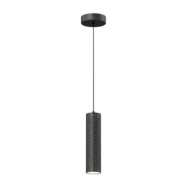 Cosmic 13.5-Watt Modern Black 3CCT Integrated LED Hanging Mini Pendant Light Fixture for Kitchen Island