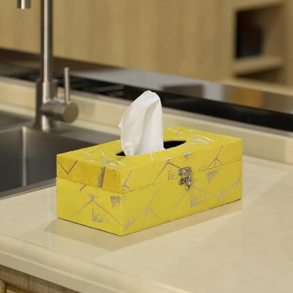 Vintiquewise Facial Rectangular Tissue Box Holder for Your Bathroom, Office  or Vanity with Decorative World Map Design QI004263.RC - The Home Depot