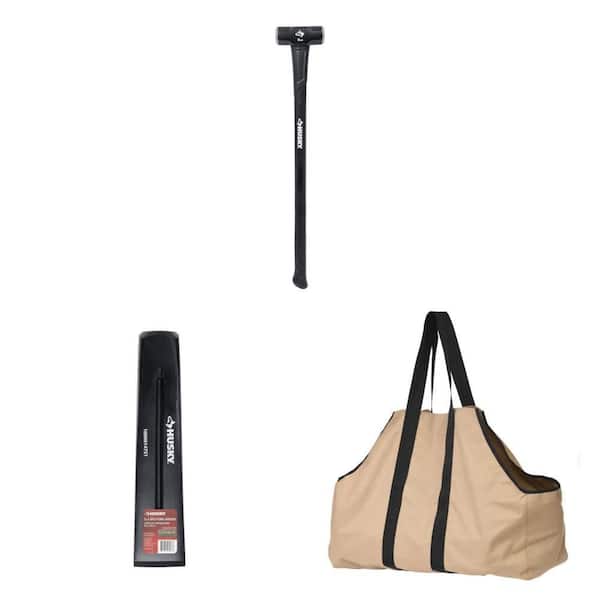 6 lb. Sledgehammer with 34 in. Fiberglass Handle, 5 lb. Splitting Wedge and 31 in. x 11 in. x 22 in. Firewood Bag