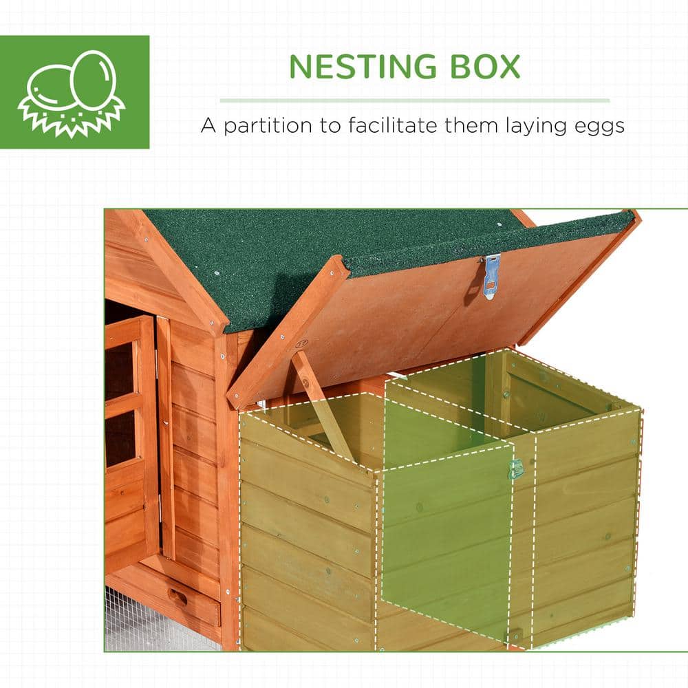 Large Dual Wooden Chicken Coop with Nesting Boxes and Ramps