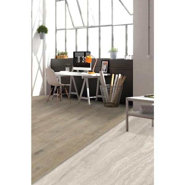 Waterproof Rigid Core Flush Reducer in the color Drift 0.27 in. T x 1.69 in. W x 94 in. L