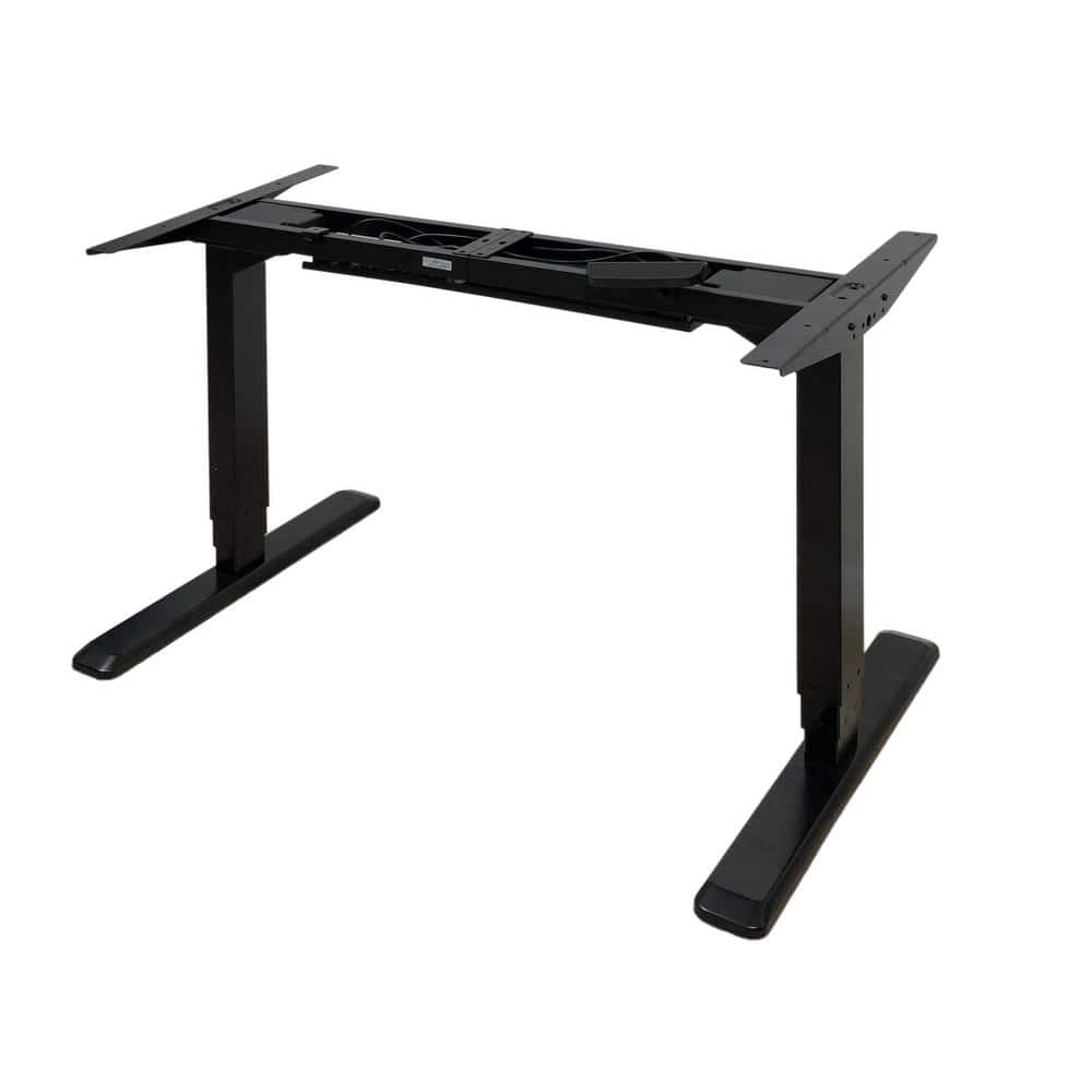 Black 50'' Electric Height Adjustable Desk Frame with Dual Motor