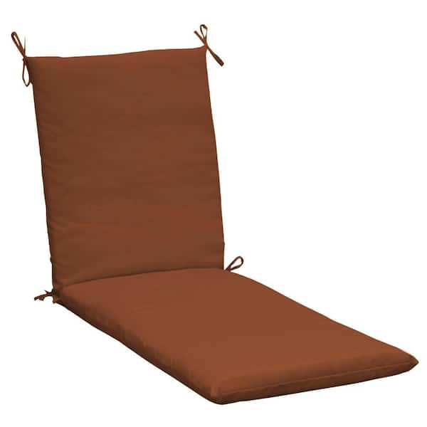 Hampton Bay Canvas Paprika Outdoor Chaise Lounge Cushion