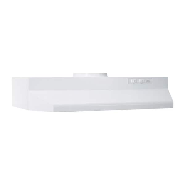 Broan-NuTone 42000 Series 24 in. 230 Max Blower CFM Under-Cabinet Range Hood with Light and Damper in White