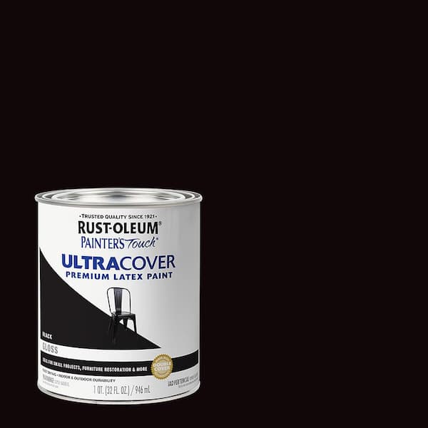 32 oz. Ultra Cover Gloss Black General Purpose Paint