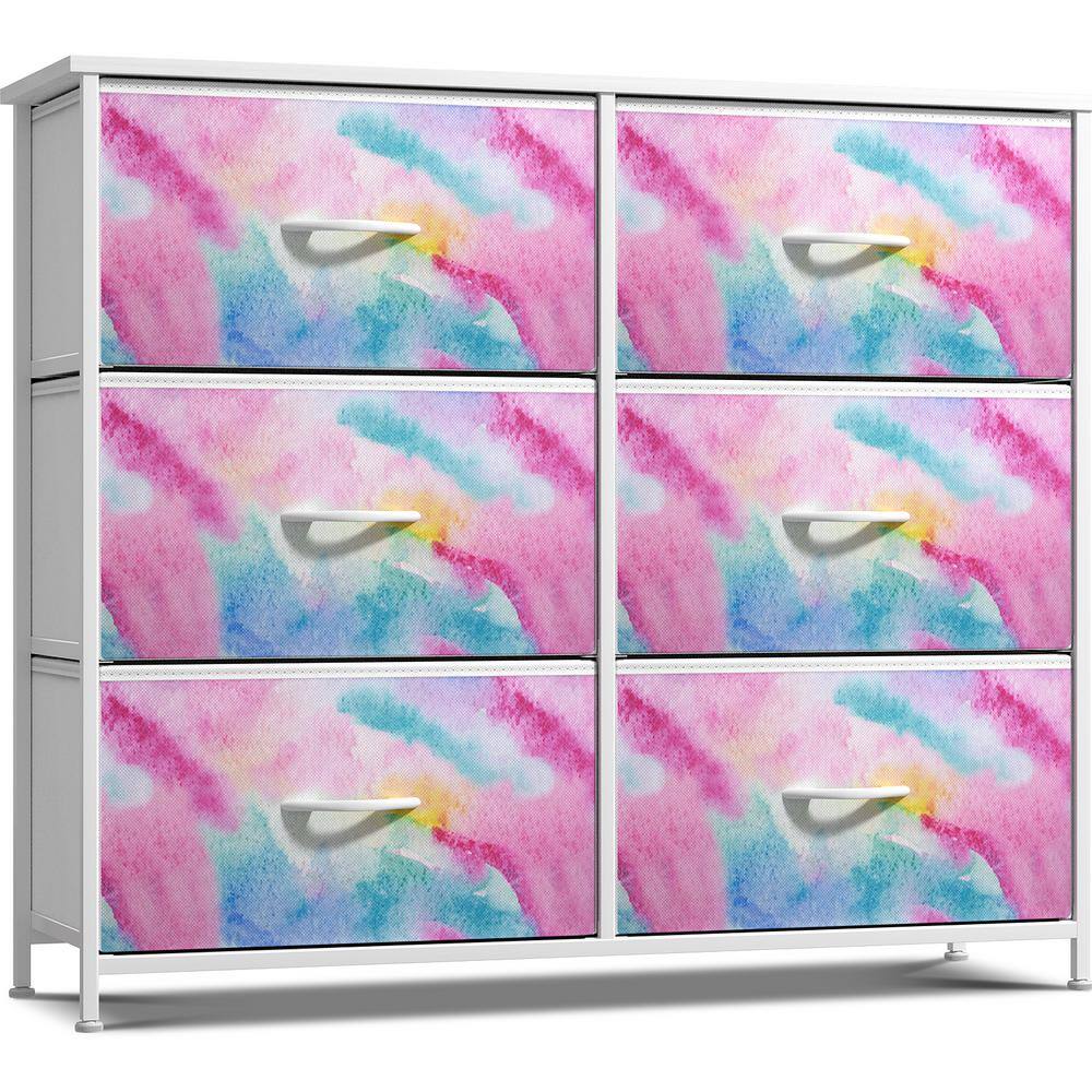 Rainbow Sparkle 6-drawer 31.5 in. Wide Dresser without Mirror price history on PriceWatchPro