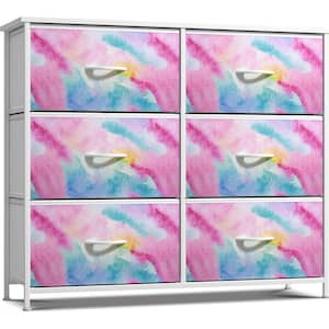 Rainbow Sparkle 6-drawer 31.5 in. Wide Dresser without Mirror