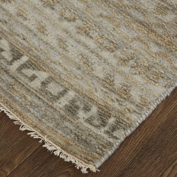 Gold, Tan Geometric 8 ft. x 12 ft. Area Rug