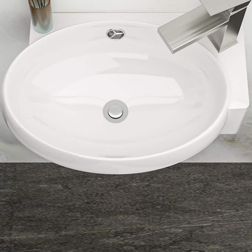 5.69 in. Ceramic Wall-Mounted Oval Bathroom Sink in White price history on PriceWatchPro