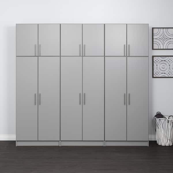 Elite 32 in Stackable Wood Laminate Wall Cabinet w/ Adjustable Shelf Storage 