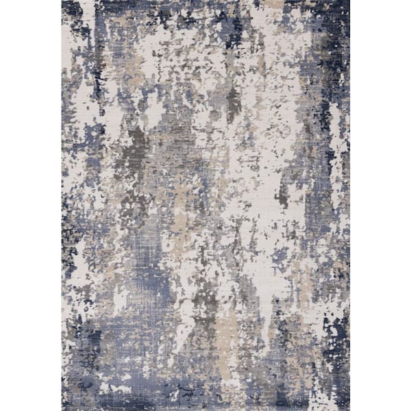 Beige  5 x 8 ft. Woven Abstract Rectangle Indoor Area Rug