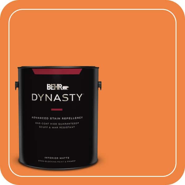 1 gal. #P220-7 Construction Zone Matte Interior Stain-Blocking Paint & Primer
