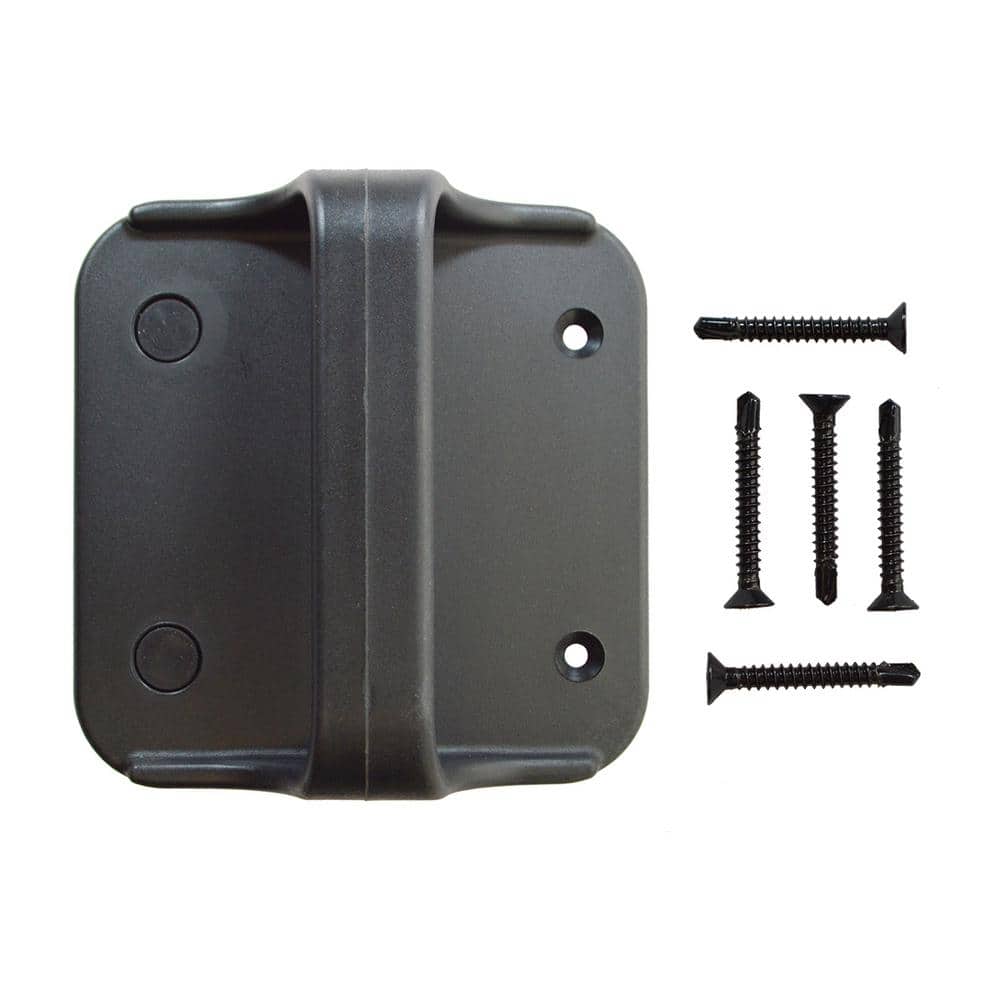 Black Nylon Polymer Gate Handle and Stop with Rubber Pad
