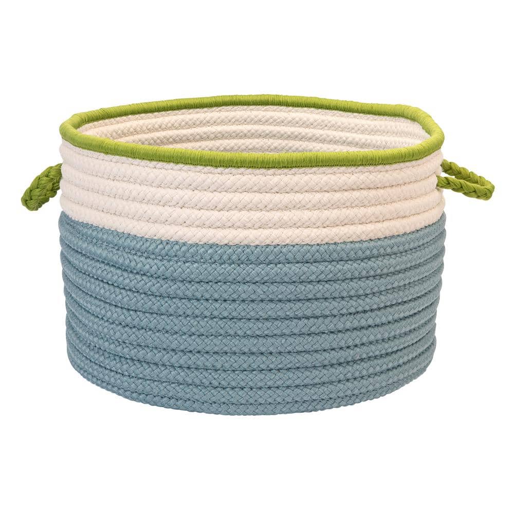Indoor/Outdoor Light Blue/Bright Green 14 in. x 14 in. x 10 in. Round Polyp
