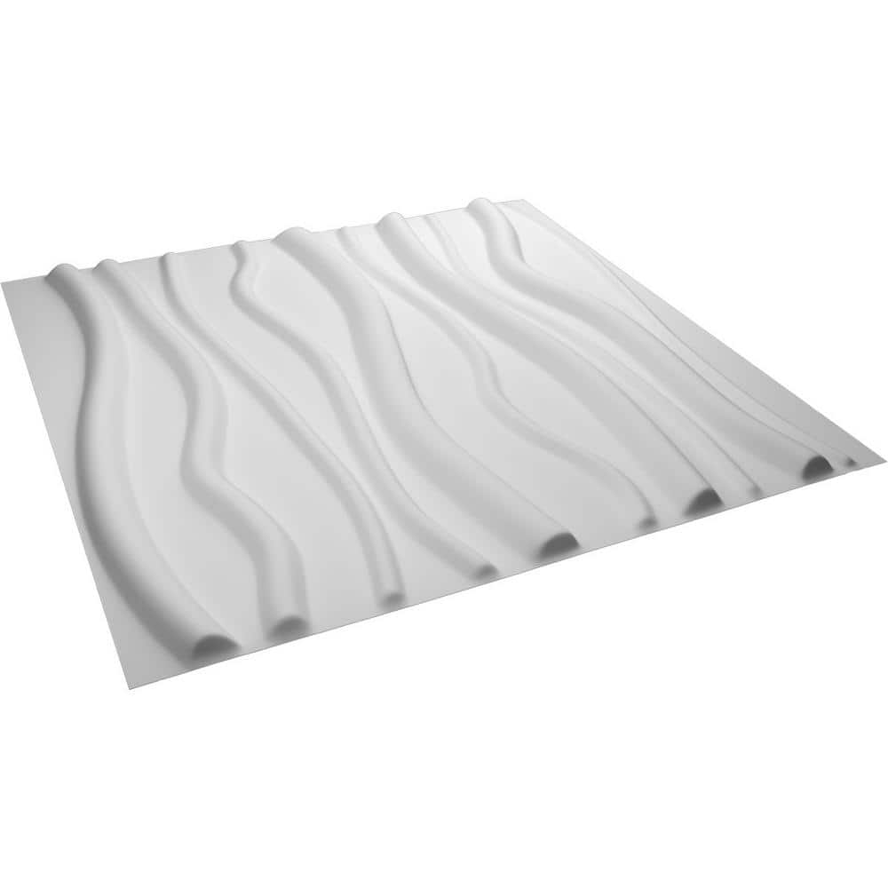 White Textured 3D PVC Decorative Wall Panel