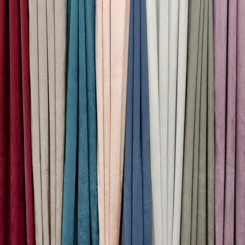 Blush Velvet Blackout Rod Pocket Curtain Panel