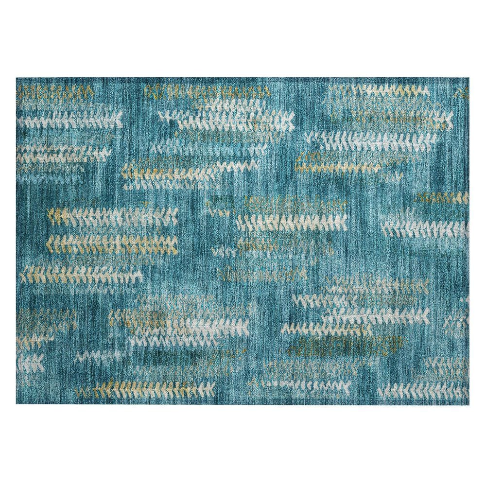 Chantille Machine Washable Indoor/Outdoor Abstract ACN2892 Teal 2 ft. x 3 ft. Accent Rug price history on PriceWatchPro