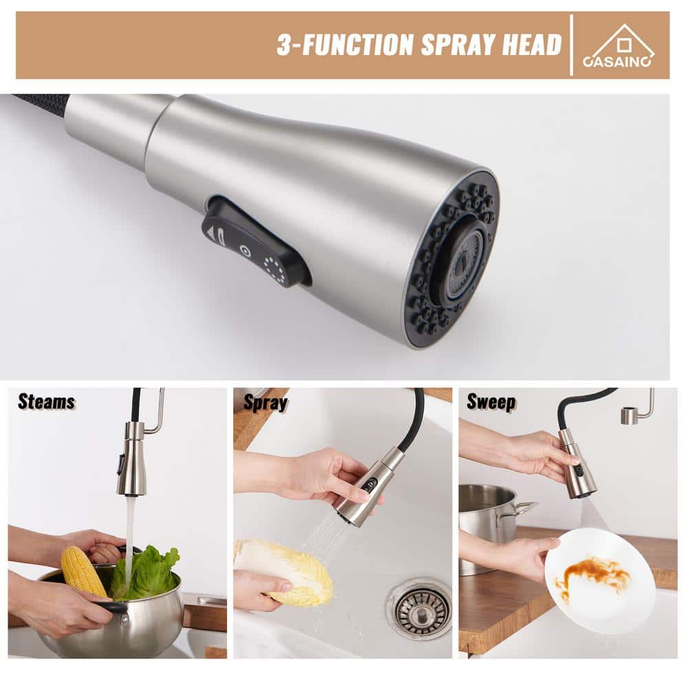 30" Stainless Steel Single Bowl Undermount Kitchen Sink with Faucet