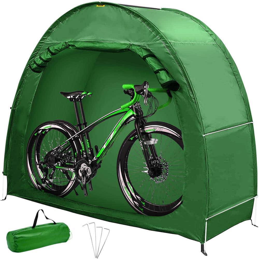 VEVOR Waterproof Bicycle Storage Tent with Carry Bag 210D Waterproof Bike Storage Cover for 2 Bikes, Green ZXCCFPLSBDDWC4M2UV0