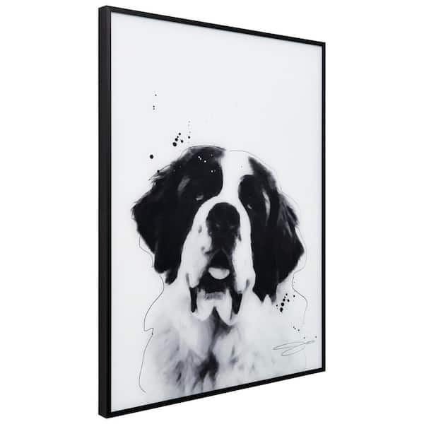 Empire Art Direct Saint Bernard Black and White Pet Paintings on