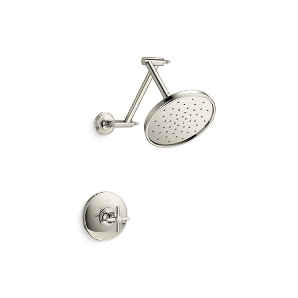 KOHLER Paces Single Handle 3-Spray Shower Faucet with 1.75 GPM in Vibrant Polished Nickel (Valve Included)
