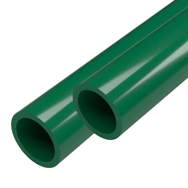 Formufit 1-1/4 in. x 5 ft. Green Furniture Grade Schedule 40 PVC Pipe (2-Pack)