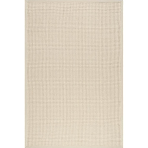 Monica Geometric Wool Area Rug Grey 8 ft.  x 10 ft.  Area Rug