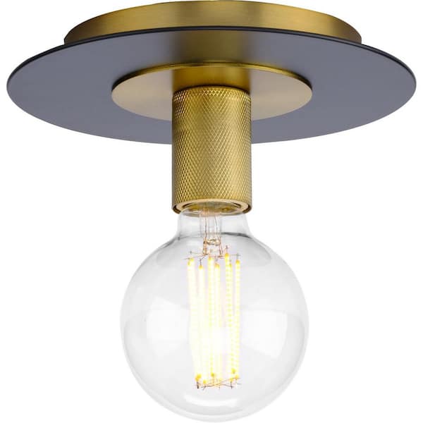Progress Lighting Trimble Collection 8 in One-Light Brushed Bronze 9 in. Flush Mount