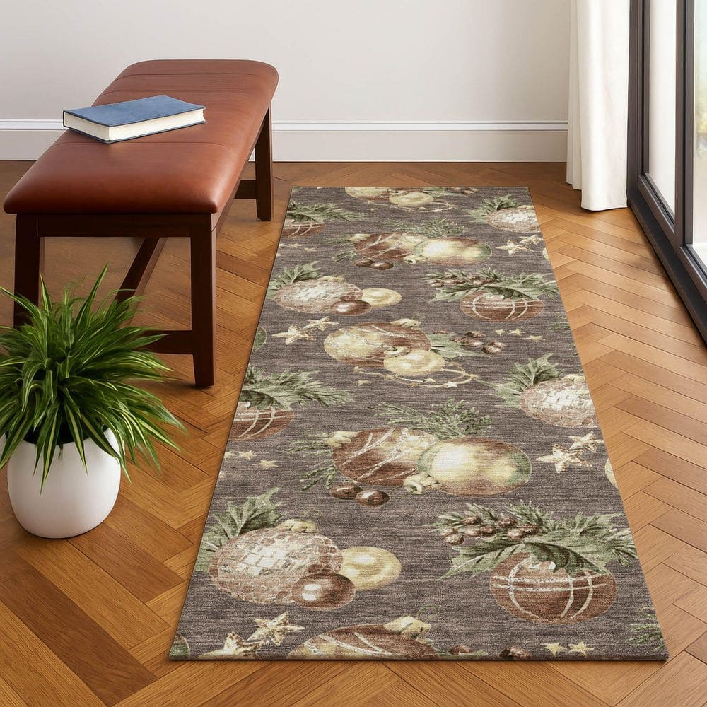 Mayfield Premium Machine Washable Abstract AMF1828 Taupe 2 ft. 3 in. x 7 ft. 6 in. Runner Rug price history on PriceWatchPro
