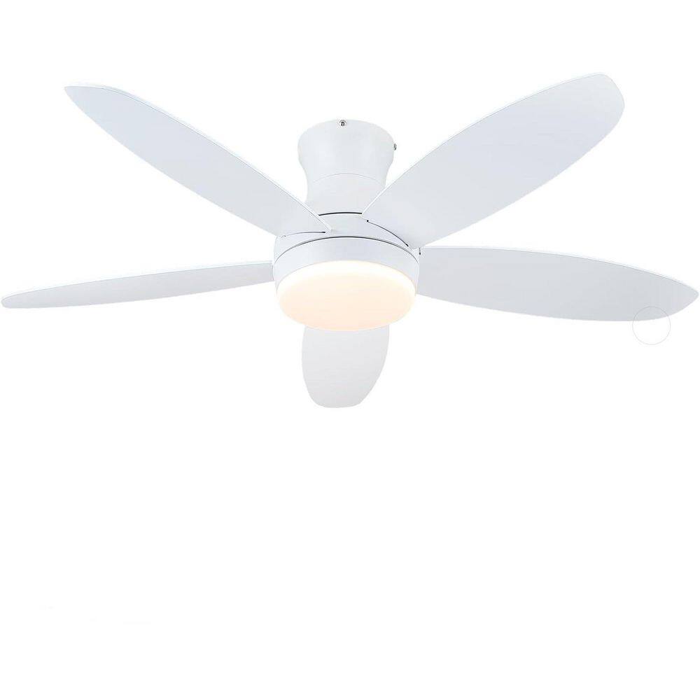 42 in. Low Profile Ceiling Fan w/ Light Dimmable LED DC Motor, Remote and APP Control, Flush Mount, Indoor Patio (White) price history on PriceWatchPro