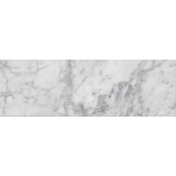 MSI Arabescato Carrara 4 in. x 12 in. Honed Marble Floor and Wall Tile (5 sq. ft./Case)