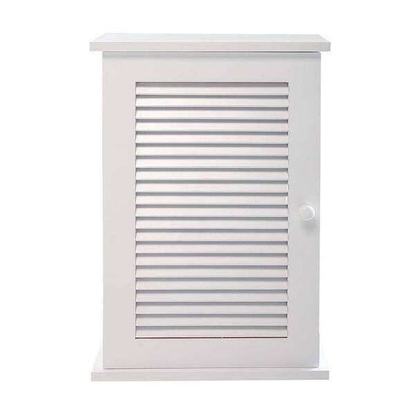 Unbranded 13.8 in. W x 6 in. D x 21 in. H White Wall Mounted Linen Cabinet with 3 Tiers