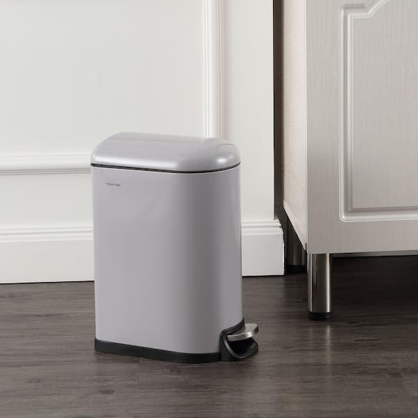 Bath Bliss Trash Can in Grey 4932-GREY - The Home Depot