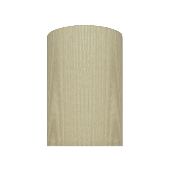 Aspen Creative Corporation 8 in. x 8 in. Brown and Checker Pattern Drum/Cylinder Lamp Shade