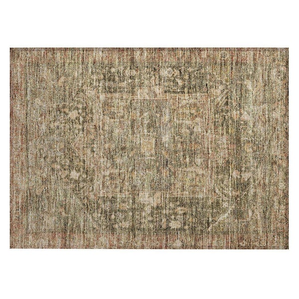Chantille Machine Washable Indoor/Outdoor Abstract ACN1240 Fern 1 ft. 8 in. x 2 ft. 6 in. Area Rug
