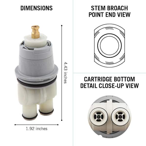 Tub & Shower Cartridges 4 D White