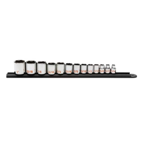 GEARWRENCH 3/8 in. Drive 6-Point SAE Hi-Viz Socket Set (13-Piece)