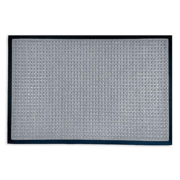 Envelor Indoor Outdoor Doormat Grey 24 in. x 36 in. Button Floor Mat