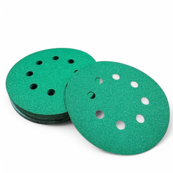Unbranded - Green 5 in. 320 Grit Sanding Disc Extra Fine (25-Pack)