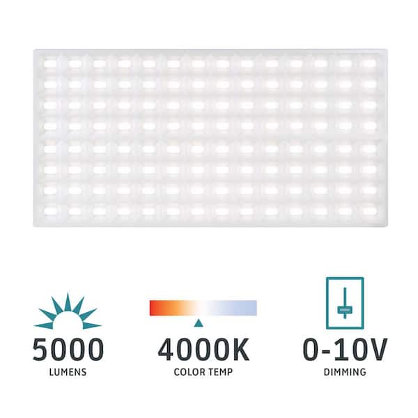 EnviroLite Nonglare 2 ft. x 4 ft. 5000 Lumens Integrated LED Parabolic Light Cell Grid Backlit Recessed Troffer Panel Light