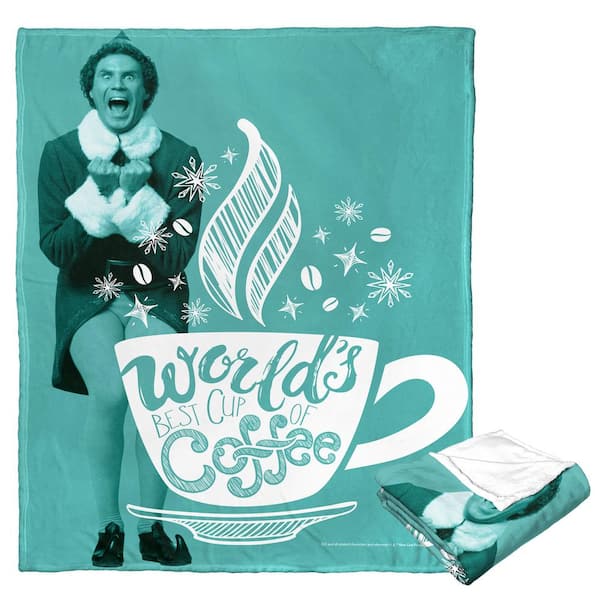 THE NORTHWEST GROUP Elf Best Coffee Silk Touch Multi-Colored Throw Blanket