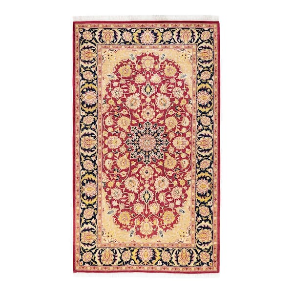 Solo Rugs Mogul One-of-a-Kind Traditional Purple 3 ft. 2 in. x 5 ft. 4 in. Oriental Area Rug