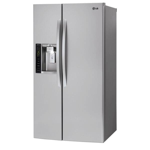 Lg Electronics 26 2 Cu Ft Side By Side Refrigerator With In Door Ice Maker In Stainless Steel Lsxs26326s The Home Depot